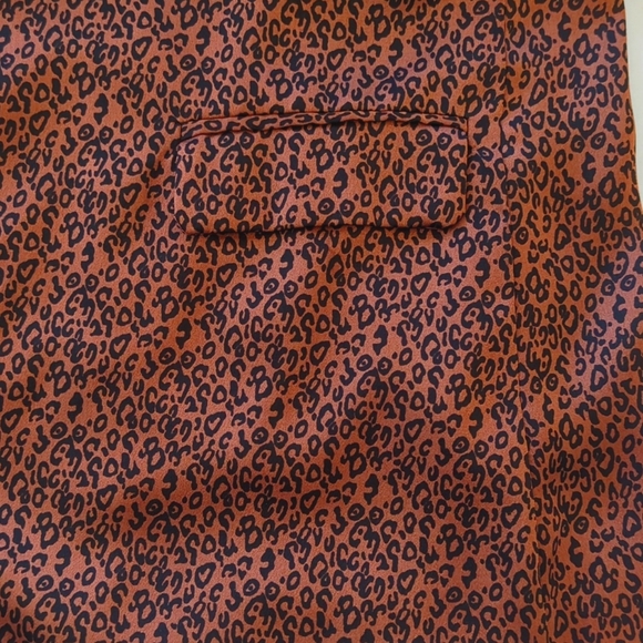 Bobeau Animal Leopard Print Open Front Cuffed Blazer Plus 2X Black Brown Cheetah - Picture 12 of 16